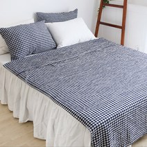 까사베르데 리플 홑겹이불, 네이비 체크