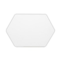 페니체 PU 투톤컬러 식탁매트 육각형, 화이트 + 베이지, 460 x 300 mm