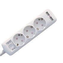 카닉스 타노스 2포트 USB 고속충전 멀티콘센트 3구 16A, 1.5m, 1개
