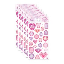 쁘띠팬시 pink crystal da5326, 혼합 색상, 6개