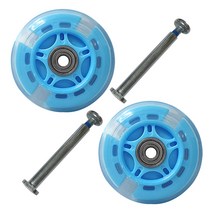 발로타 LED 발광 킥보드 불바퀴 80mm 2p + 볼트너트 2p, 블루, 1세트