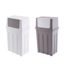 바람 베네시안 와이드 휴지통 40L 2종, 화이트+그레이, 1세트