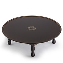 남원목기 창공 상감 원형 엔틱상 900 x 900 x 270 mm, 체리   갈색