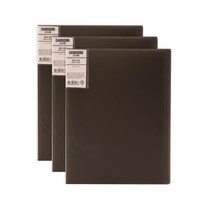 단순생활 클리어파일 40매, 검정, 3개