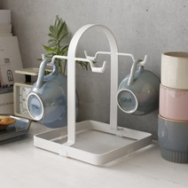 체리하우스 디몬 철제 4P 머그잔 걸이, 화이트, 1개