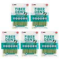 아스쿠 화이바덴트 강아지 덴탈껌 60g, 클로렐라, 5개