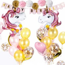 마켓감성 유니콘 프린세스 생일파티세트, 타입2, 1세트