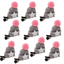 파티쇼 털모자 크리스마스 머리핀, 실버, 10개