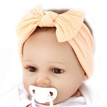 아랑로랑 꽈베기 니트리본 아기헤어밴드