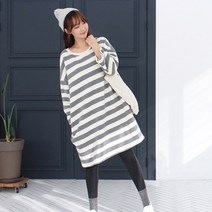 팡팡샵 T 긴 기모 단가라 박스티 임산부 원피스