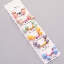 핸날 유광 파스텔 동글동글 머리끈 6종 x 2p 세트