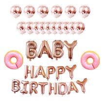 가랜드 해피벌스데이 베이비 축하 파티 세트, 도우넛, 1세트