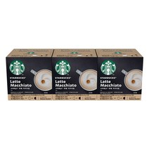 스타벅스 라테마키아토 네스카페 돌체구스토용 커피캡슐 5.5g x 6p + 밀크캡슐 16g x 6p 세트, 129g, 1개, 3개