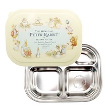 피터래빗 밀폐형 식판도시락, 아이보리 3309, 뚜껑 + 식판