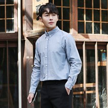 빅사이즈클럽 남성용 옥스포드긴팔셔츠 CRAMP 369-2