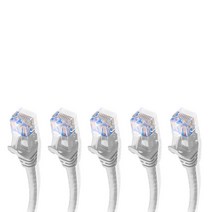 애니포트플러스 CAT.5E 랜선 2m, 그레이, 5개