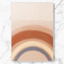 RYMD Rainbow Flatten Color 메탈 액자, 화이트