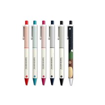 아이코닉 마일드젤펜 0.5mm 6종세트, RED, NAVY, PURPLE, BLUE GREEN, BLACK A, BLACK B, 1세트