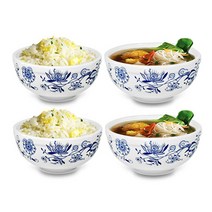 마쯔오카 다이어트 식기 4p세트, 혼합색상, 공기 2p + 대접 2p