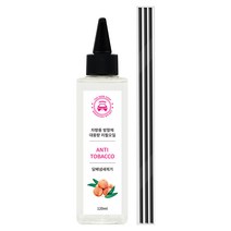 더허브샵 대용량 오일 차량용 디퓨저 120ml 리필 + 뾰족 캡 + 섬유스틱 3p 세트, 담배냄새제거, 1세트