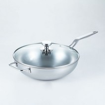 핀일로 IH겸용 참쿡 통5중 포스코304 클린스텐 궁중팬 + 유리뚜껑 세트, 28 cm, 1개