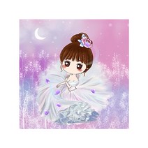 케이엠엘리 5D 러블리걸 시리즈 보석 십자수 20 x 20 cm, A, 1개