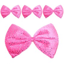 리빙다 큐티 나비 넥타이 대형, 진핑크, 4개