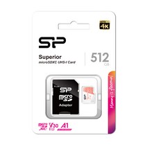 [xqd128] 실리콘파워 micro SDXC Class10 Superior UHS-I 4K U3 A1 V30, 512GB