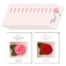 투영디자인 카네이션 브로치 2종 + 카네이션 용돈봉투 12p, 언제나 고맙습니다, 1세트