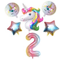 파티야놀자 유니콘 생일 파티 풍선 세트, 블루2, 1세트