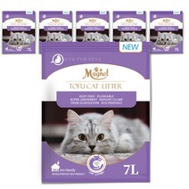 마그넷 가는 국수 입자형 고양이 두부모래 라벤더향, 7L, 6개