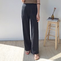 엔비룩 여성용 프리미엄 롱 와이드 슬랙스