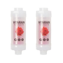 비타레인 비타민 샤워기 필터 장미향, 2개