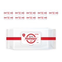 메디와이퍼 홈앤미 살균 소독 물티슈 캡형, 80매, 10개