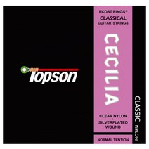 탑선 클래식 기타 스트링 Silverplated Copper Clear Nylon Normal Tention, Gauge 028 .032 .040 .030 .035 .043