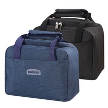 마켓피오 두꺼운 단단한 보냉백 2종 세트, 네이비, 블랙