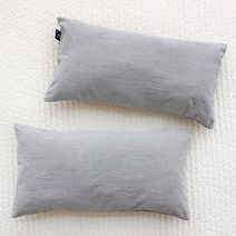 헬로미니미 아기 베개 커버 2p + 솜 2p 세트, 그레이(솜사탕)