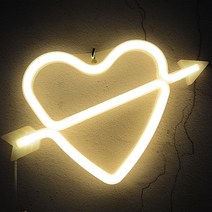 홈마인 LED 조명 큐피트화살 칼라3종 걸이형 네온무드등 인테리어 조명, 옐로우