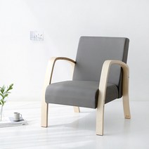 마켓비 BENWOOD 1인용 소파 YC12A 내추럴, 라이트그레이