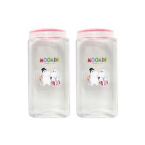 무민 다용도 밀폐용기 사각 1.0L, 2개, 단품