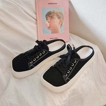 더플로우 둥근 사각 어글리 캔버스화