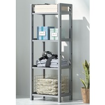 가팡 원목 수납장 4단 350, 그레이