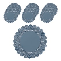 플라이토 실리콘 레이스 컵받침 10p, 마린블루