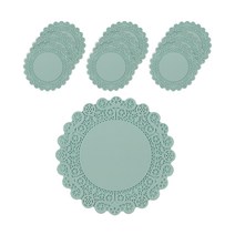플라이토 실리콘 레이스 컵받침 10p, 민트
