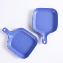 칠린 멜라민웨어 사각 후라이팬 접시세트 코발트블루, 1세트, 접시 2p