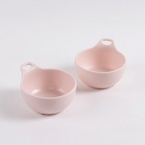 칠린 멜라민웨어 핸들볼, 핑크, 2개