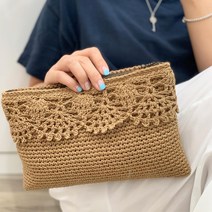 야나 도담 울타리 레이스 클러치 뜨개질 DIY패키지, 1세트, 2002 샌드