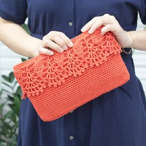 야나 도담 울타리 레이스 클러치 뜨개질 DIY패키지, 1세트, 2013 오렌지