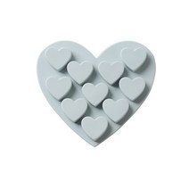 유앤미 실리콘 수제 아이스크림 몰드 BG016 하트, 블루, 1개