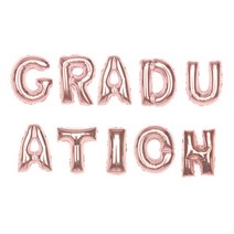 파티해 알파벳 은박 풍선 세트 GRADUATION, 로즈골드, 1세트